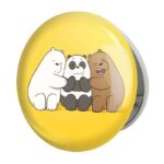 آینه جیبی خندالو طرح انیمیشن سه خرس کله پوک مدل تاشو کد 27651
