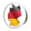آینه جیبی خندالو طرح پرچم آلمان مدل تاشو کد 20652