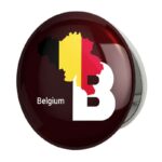 آینه جیبی خندالو طرح پرچم بلژیک مدل تاشو کد 20700