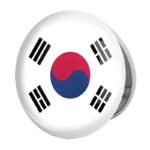 آینه جیبی خندالو طرح پرچم کره جنوبی مدل تاشو کد 20553