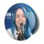 آینه جیبی خندالو طرح بیلی آیلیش Billie Eilish مدل تاشو کد 19138