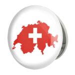 آینه جیبی خندالو طرح پرچم سوئیس مدل تاشو کد 20418