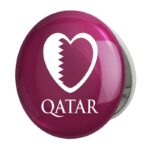 آینه جیبی خندالو طرح پرچم قطر مدل تاشو کد 20432