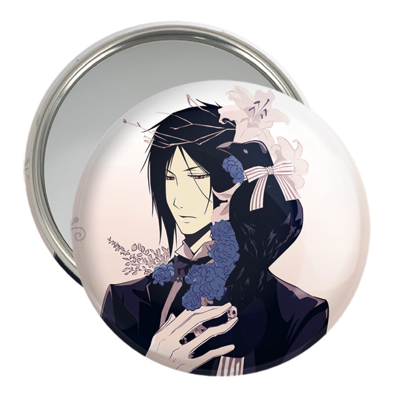 آینه جیبی خندالو مدل سباستین انیمه خادم سیاه Black Butler  کد 16338