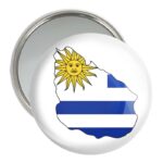 آینه جیبی خندالو مدل پرچم اروگوئه  کد 20565
