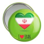 آینه جیبی خندالو مدل پرچم ایران  کد 20523