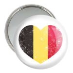 آینه جیبی خندالو مدل پرچم بلژیک  کد 20702
