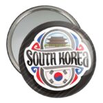 آینه جیبی خندالو مدل پرچم کره جنوبی  کد 20551